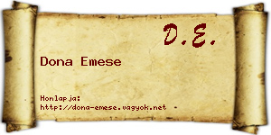 Dona Emese névjegykártya