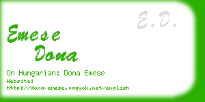 emese dona business card